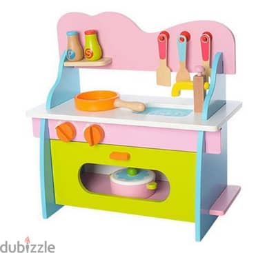 Wooden Small Kitchen With Accessories 37 x 36 x 16.6 CM