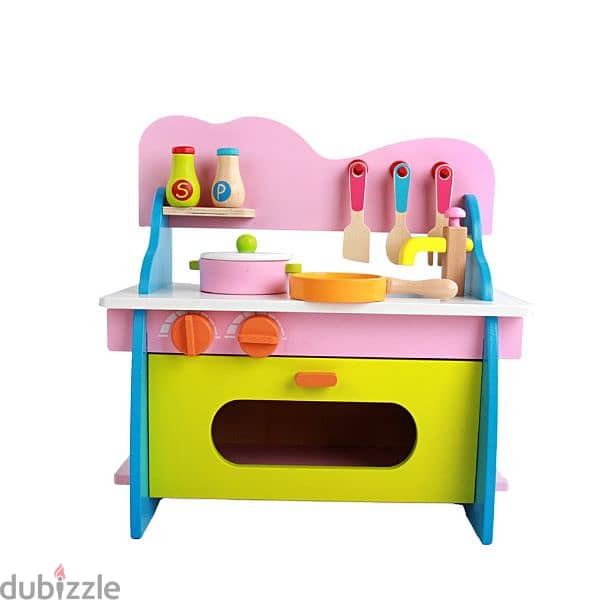 Wooden Small Kitchen With Accessories 37 x 36 x 16.6 CM 1