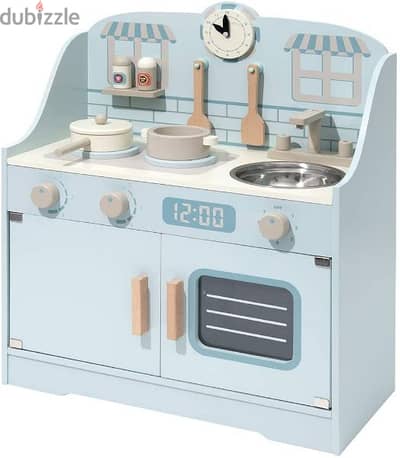 Wooden Kitchen With Accessories 50 x 24 x 58 CM