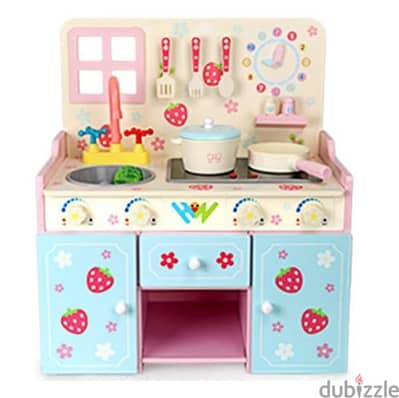 Wooden Strawberry Kitchen Playset 56 x 38 x 24 cm