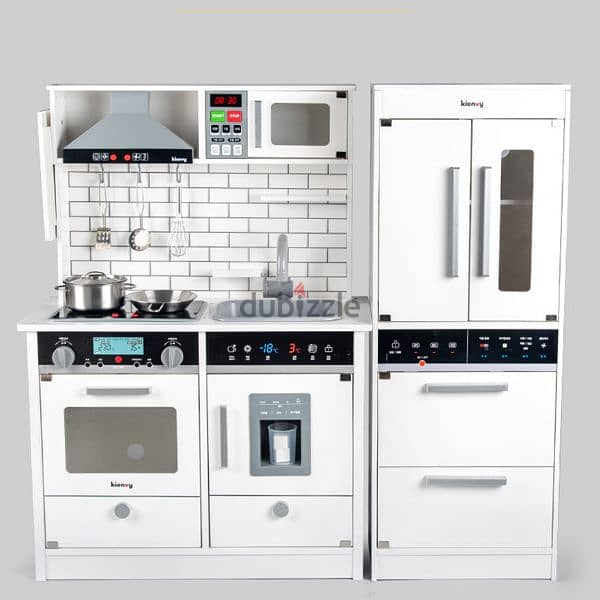 Wooden Kitchen The Chef Master Playset With Fridge 1