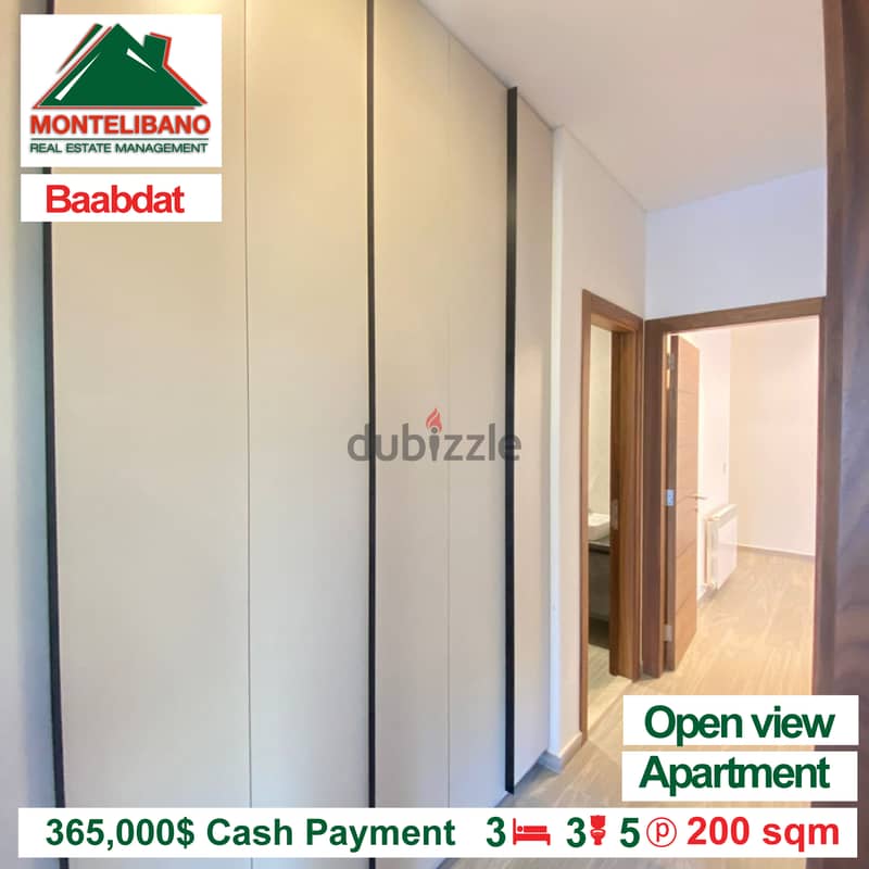 Apartment for sale in Baabdat !! 365,000$ cash payment !! 3