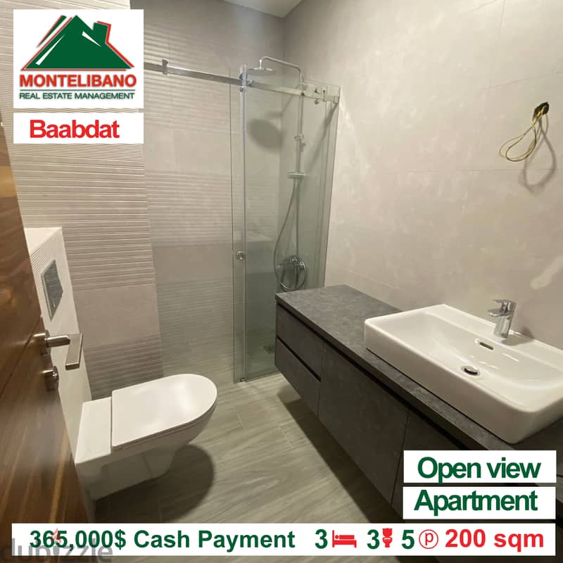 Apartment for sale in Baabdat !! 365,000$ cash payment !! 4