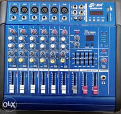 mixer leem 7 channel powered 500w with usb & effect,new in box