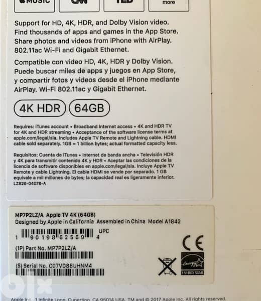 Apple TV 4K 64GB 2