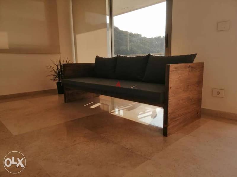 Large thik wooden sofa new eyropian style صوفا خسب سميك ستايل اوروبي 3
