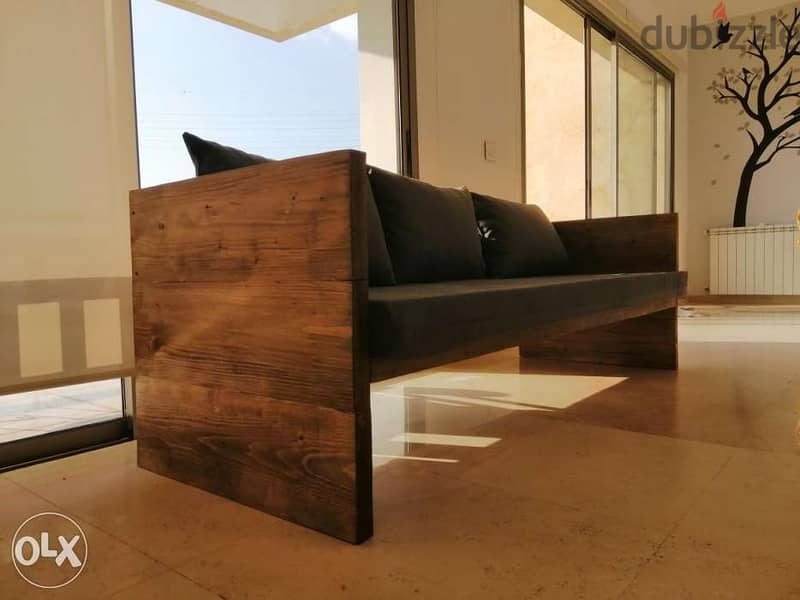 Large thik wooden sofa new eyropian style صوفا خسب سميك ستايل اوروبي 7