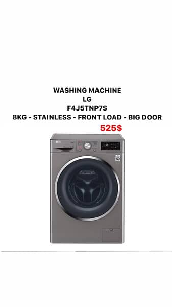 LG washing machines: All kind are available white, silver, black 9