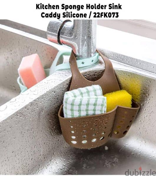silicone kitchen sink tools storage hanging basket 3