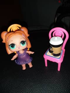 LOL MGA dressed great figure style doll +2 Chairs +Termos Cup, all=13$