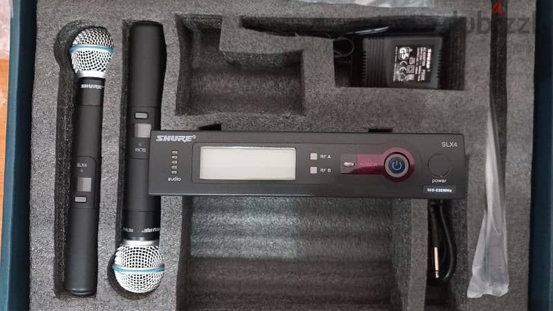shure slx double mic wireless,copy,new in box 2