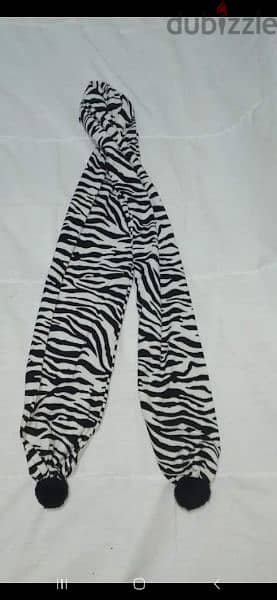 scarf animal print wool with fur pum pum 2