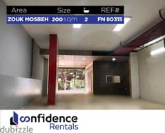 200sqm warehouse for rent in Zouk Mosbeh! REF#FN80315