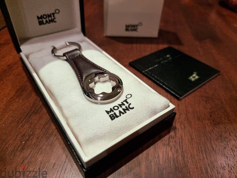 Genuine Montblanc Brown Leather Key Chain 2