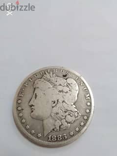 USA silver Morgan Dollar year 1883 weight 25.8 gt& 38 mm diameter 0