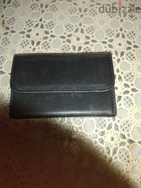 holder for businesscard black leather 1