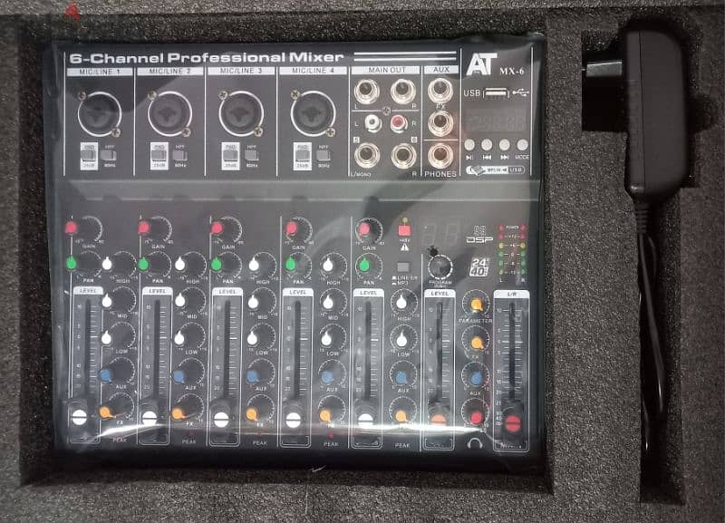 mixer 6ch with 99 dsp effect,new in box 2