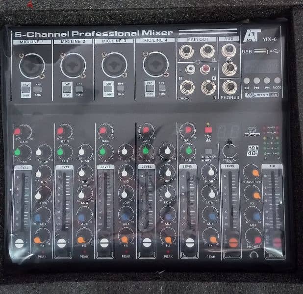 mixer 6ch with 99 dsp effect,new in box 3