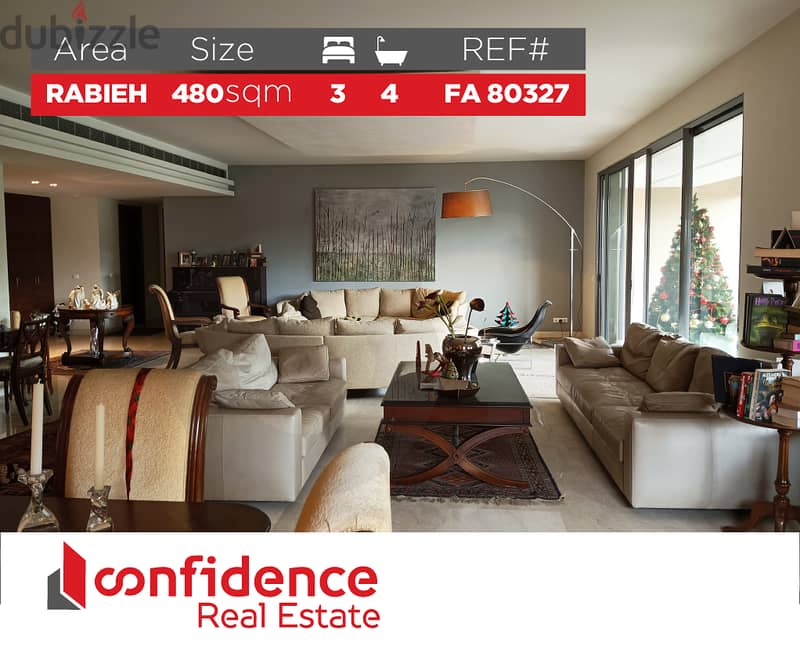 Super deluxe new 480sqm garden apartment in Rabieh! REF#FA80327 0