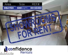 500sqm showroom Main Dbayeh highway  equipped for rent! REF#KH60453