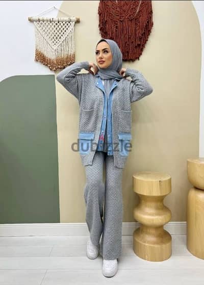 gray set pants & jacket