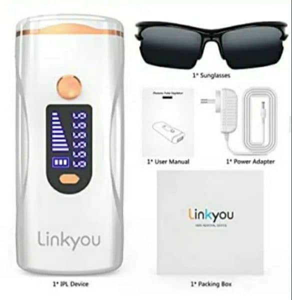 Linkyou IPL Hair Removal Device, 999.999 Light Pulses/3$ delivery. 3