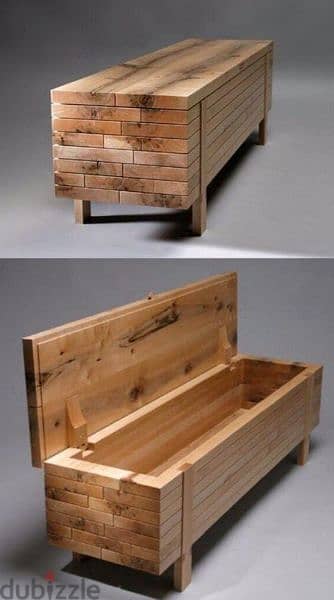 Wooden chimney box صندوق للحطب 4