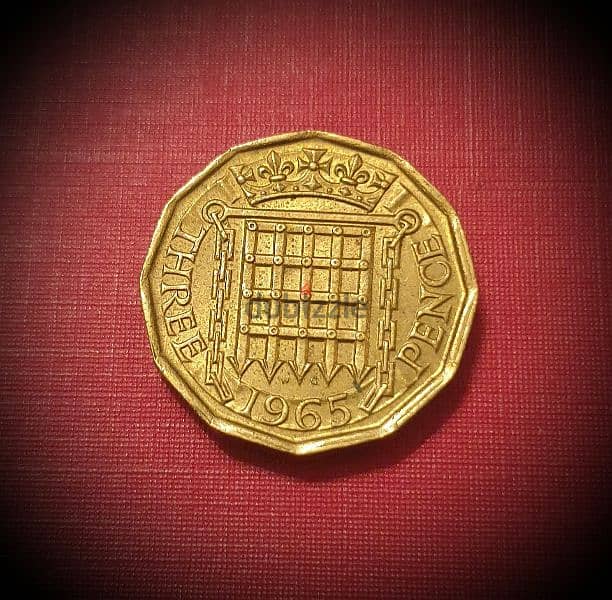 1965 England  12 sided 3 Pence Queen Elizabeth II 1