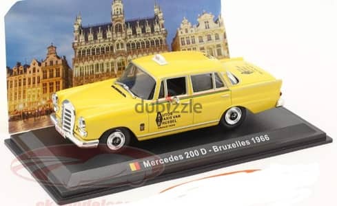 Mercedes 200D Taxi diecast car model 1;43.