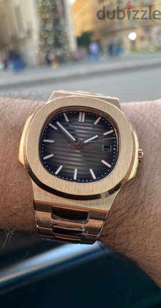 patek philippe nautilus rose gold brown dial 1