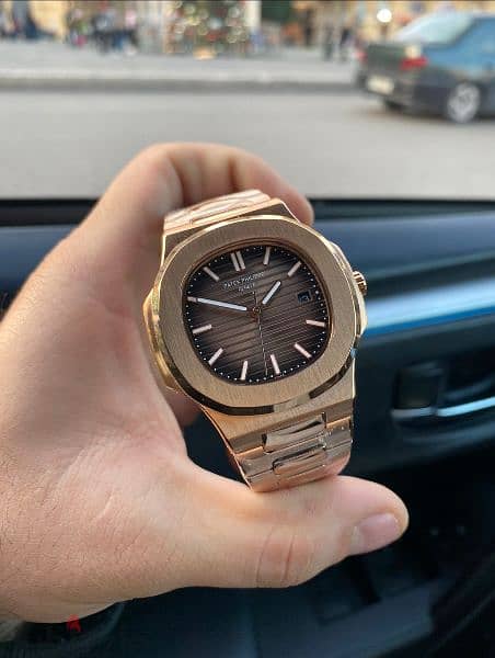 patek philippe nautilus rose gold brown dial 2