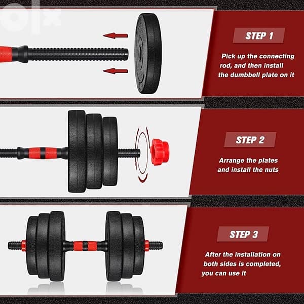 Dumbbell and Barbell Set Adjustable 1