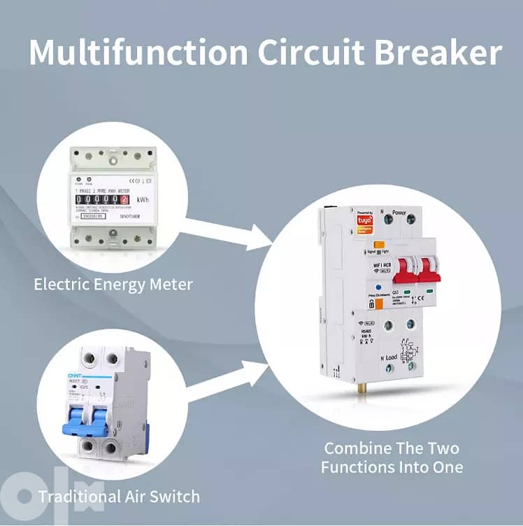 Wifi smart circuit breaker Tuya 1p 2p 3p 4p 2
