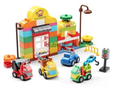 Feelo Gas Station Building Blocks 105 Pcs