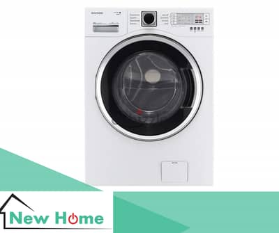 Daewoo white washer dryer 9/7kg washing machine غسالة نشافة كورية