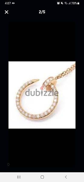 necklace copy juste un clou cartier bass gold 8