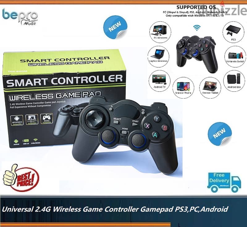 Universal 2.4G Wireless Game Controller Gamepad for Android,PS3,PC,Tab 0