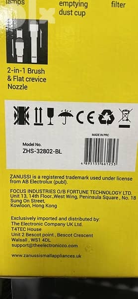 Zanussi cordless rechargeable hand stick 8