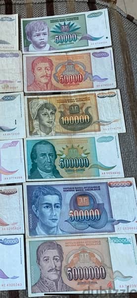 مجموعة ١٢ عملة تشيكوسلوفاكيا من ١٠٠ حتى ٥ مليون دينار اصدار سنة ١٩٩٣ 1