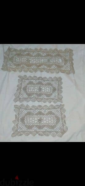 3 pieces table clothes hand made 2