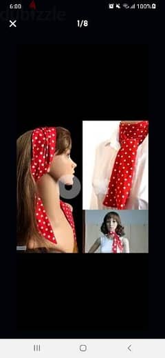 scarf only red 155cm long* 12cm width 0