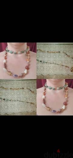 necklace natural stones not plastic