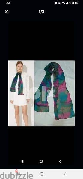 scarf foulard mlawan toul 180cm b 3ared 30cm 0