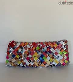 Nahui Olin wrapper recycled paper clutch bag 0