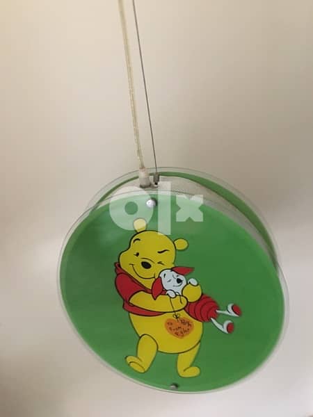 Ceiling Lamp + Wall Clock, Decorated “Winnie the Pooh” 1