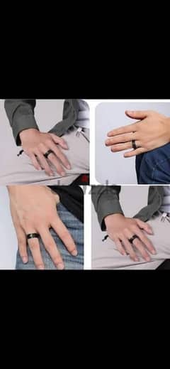 rings for men black metal all sizes