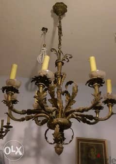 ترية نحاس اصلي تشيكي قديم ناعمة مميزة جدا سعر لقطة chandelier 0