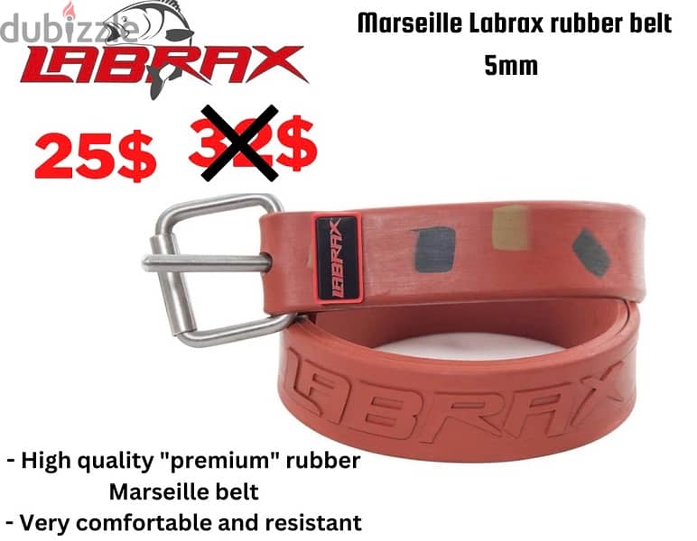 Labrax Rubber belt for spearfishing diving scuba - Water Sports