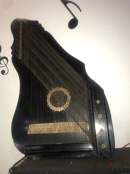 A vintage Harp Zither  London, قانون قديم انتيك انكليزي 5