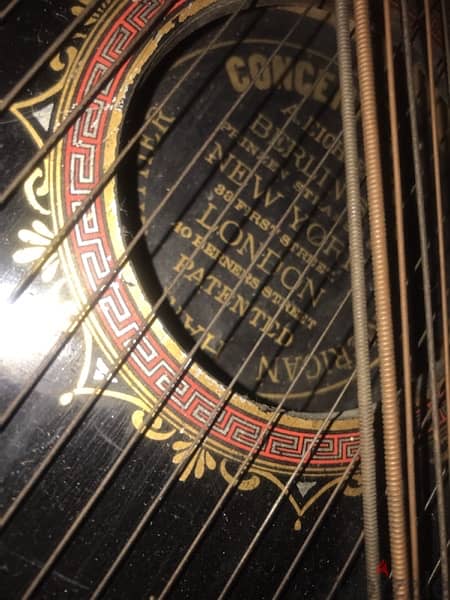 A vintage Harp Zither  London, قانون قديم انتيك انكليزي 7